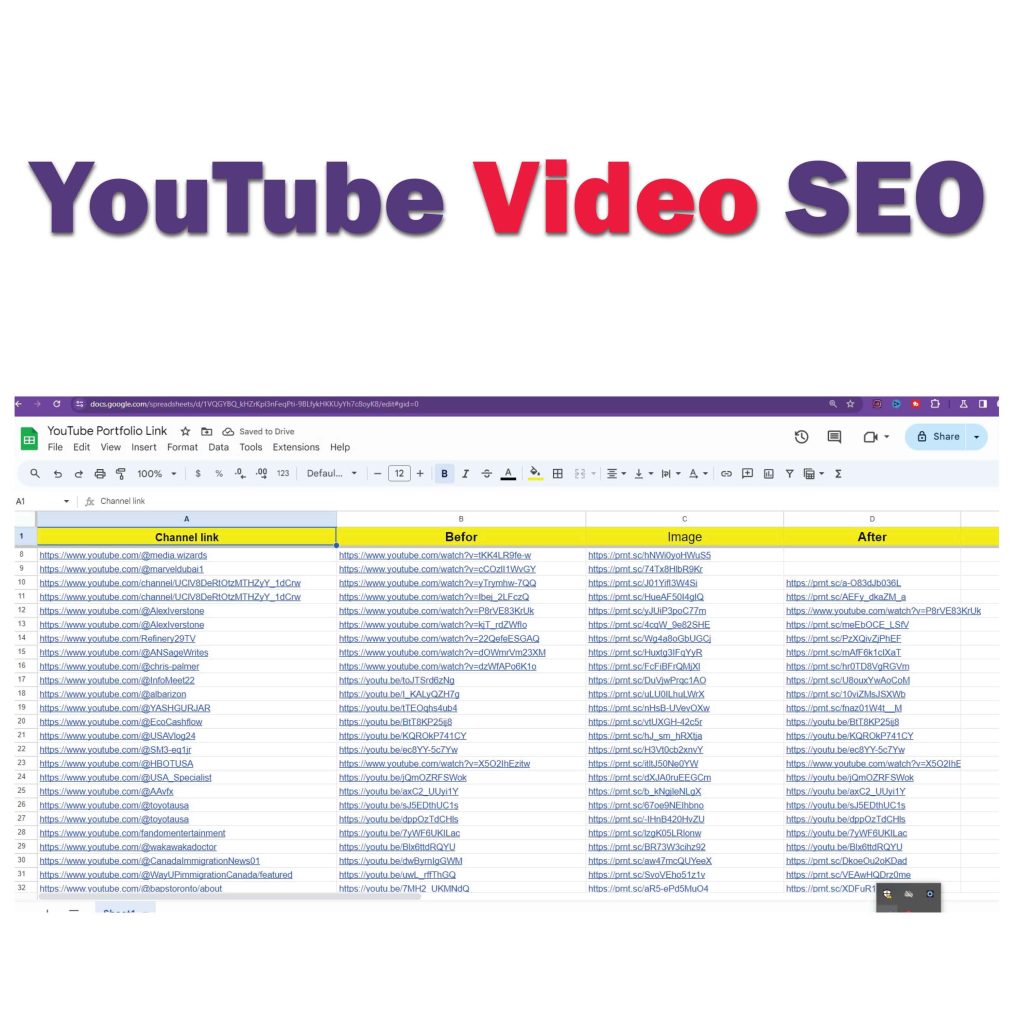 YouTube video SEO