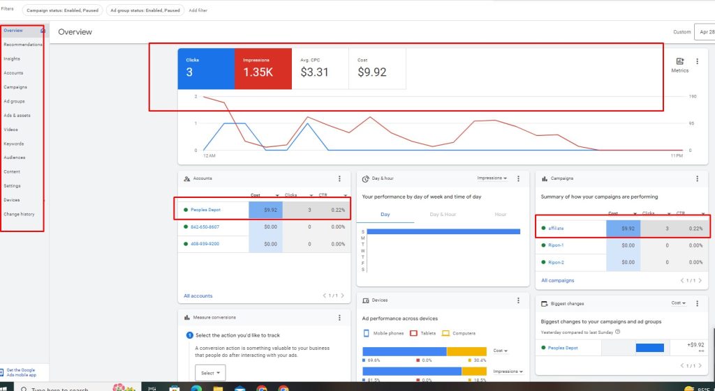 Google ads campaign